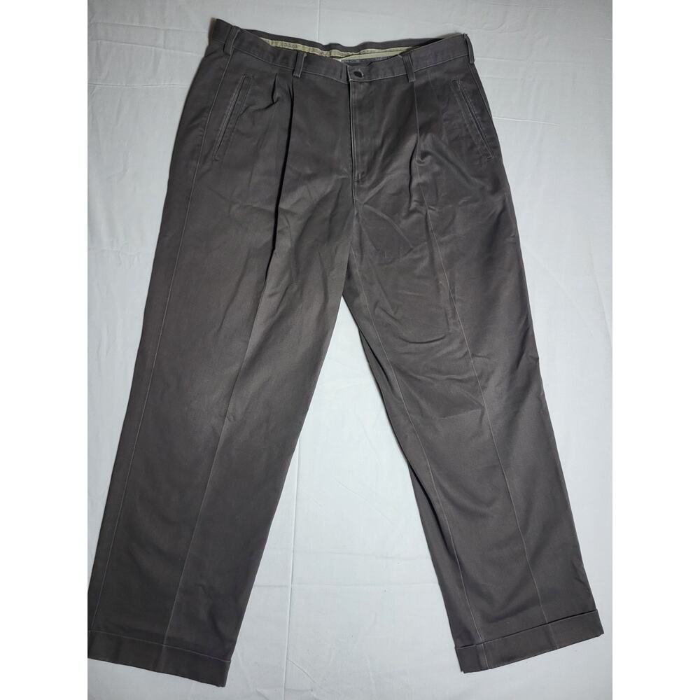 Cabela’s Men W38 L30 Brown Cotton Flat Front Pants Casual Outdoor